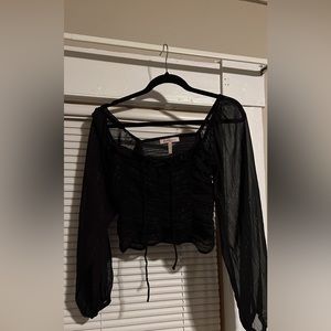 BCBG GENERATION OFF THE SHOULDER BLACK SPARKLES